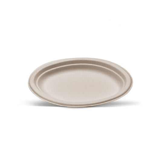 Unbleached Sugarcane Oval Plate 500pc/ctn