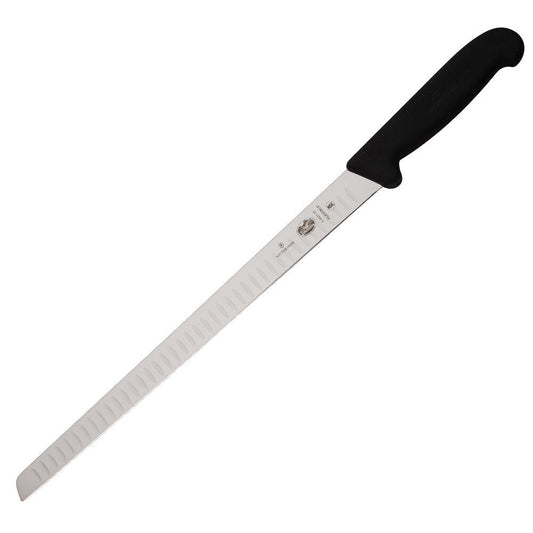 Salmon Knife, Flexible Fluted  30cm - Black