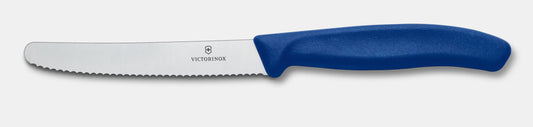 Steak & Tomato Knife, Wavy Edge 11cm - Blue