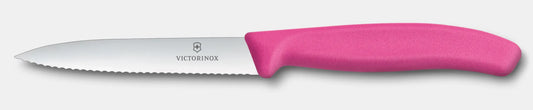 Paring Knife, Wavy Edge 10cm - Pink