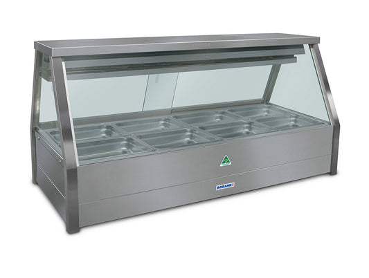 Roband Straight Glass Refrigerated Display Bar - Piped and Foamed only (no motor), 8 pans - EFX24RD