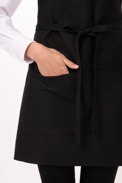 V-Neck Tuxedo Apron Bib