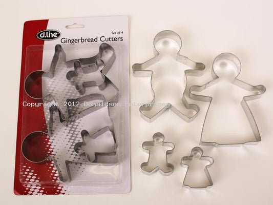Cutter Set -Gingerbread Family 4Pc
