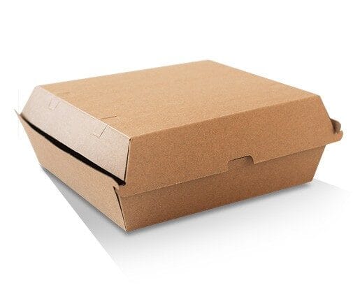 150-250 pcs Burger Box/Brown Corrugated Plain/Brown