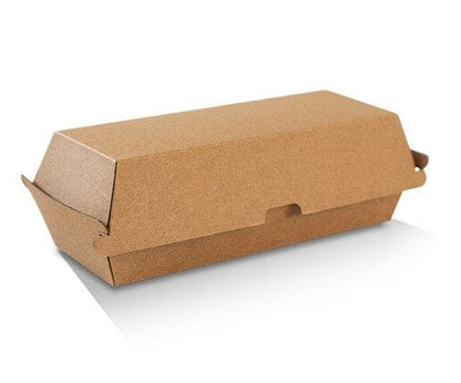 150-250 pcs Burger Box/Brown Corrugated Plain/Brown
