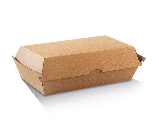 150-250 pcs Burger Box/Brown Corrugated Plain/Brown