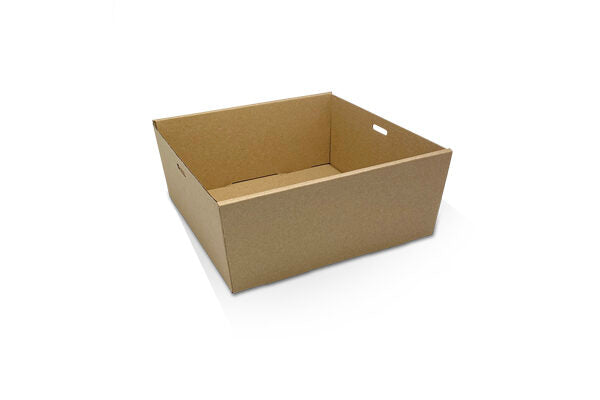 Brown Corrugated Square Catering Tray- Small-Large 100 Pcs