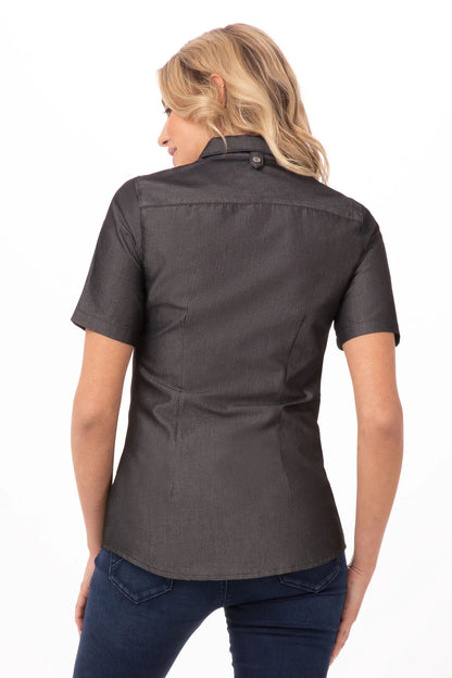 Detroit Women's Denim Shirt- Black