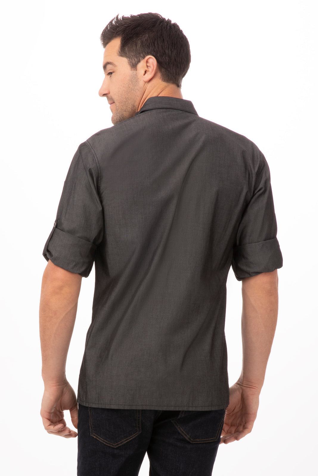 Detroit Men's Long Sleeve Denim Shirt