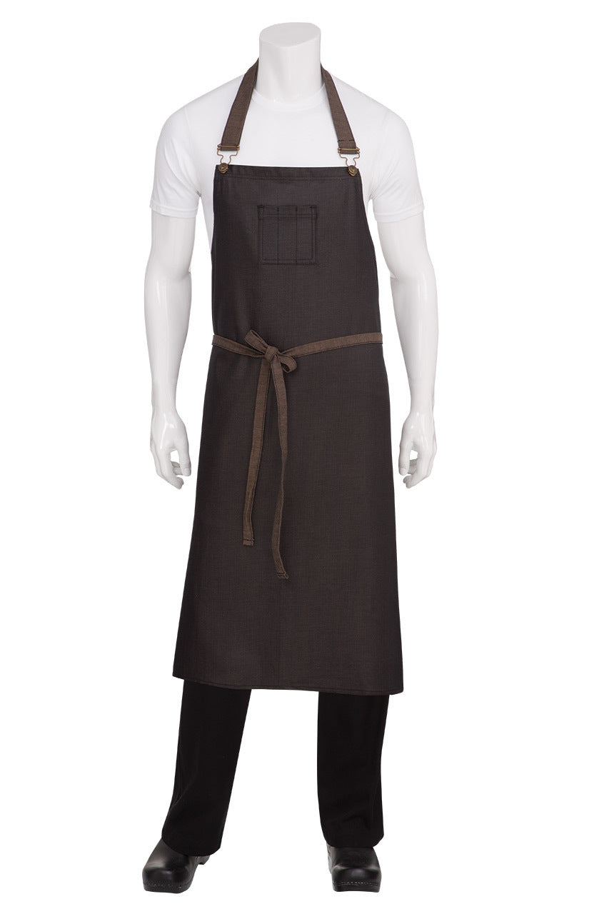 Boulder Black Large Bib Apron