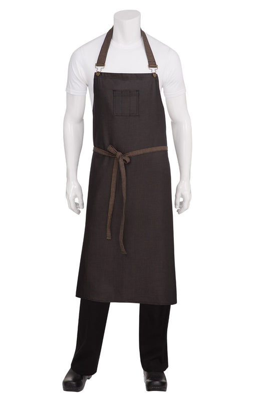 Boulder Black Large Bib Apron