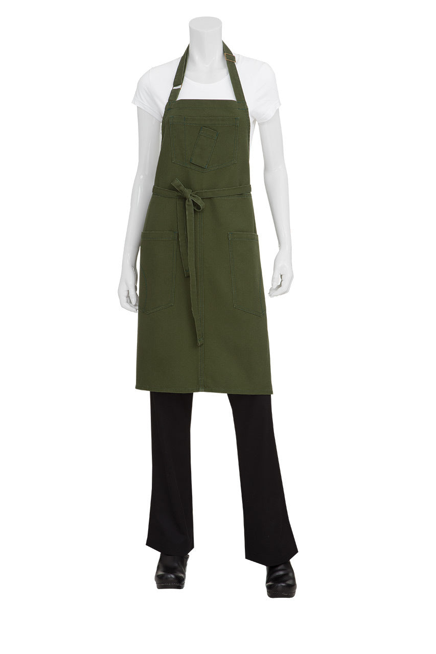 Rockford Olive Green Bib Apron