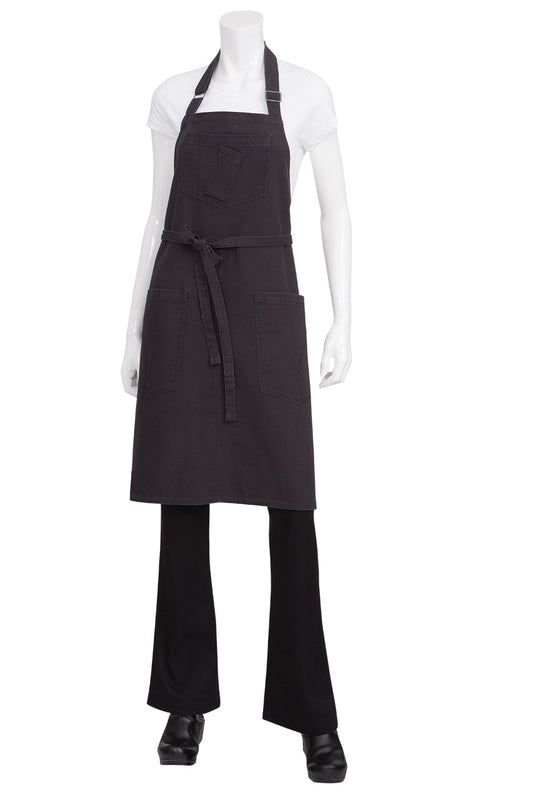 Rockford Steel Grey Bib Apron