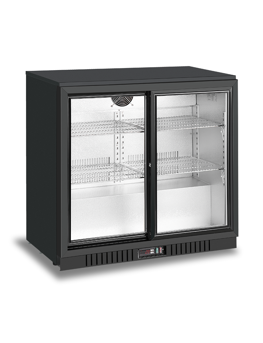 2 Sliding Doors Back Bar Cooler