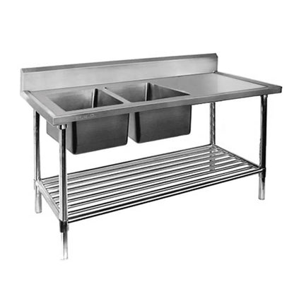 Modular System Double Left Sink Bench with Pot Undershelf - DSB6-1800L/A FED