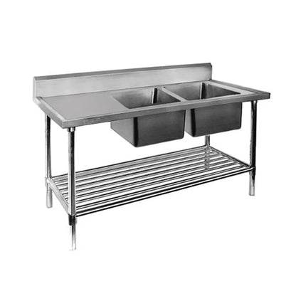 Modular System Double Right Sink Bench with Pot Undershelf - DSB7-2100R/A FED