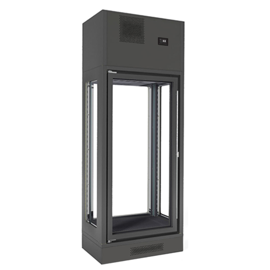 Single Zone 1 Door Black Wall-Mounted Wine Cellar FWC-2301-1WB