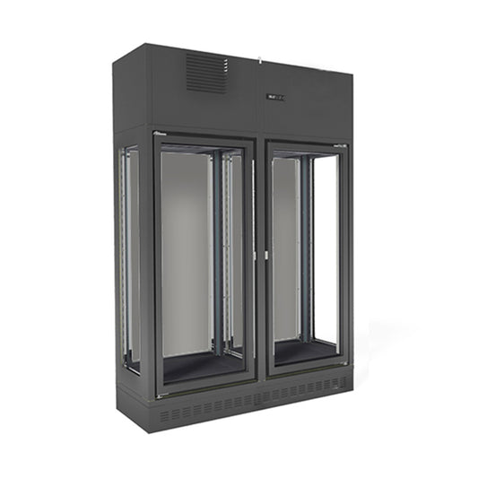 Single Zone 2 Doors Black Wall-Mounted Wine Cellar FWC-2602-1WB