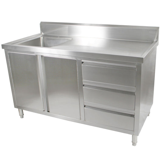 Kitchen Tidy Cabinet With Left/Right Sink 700mm Deep