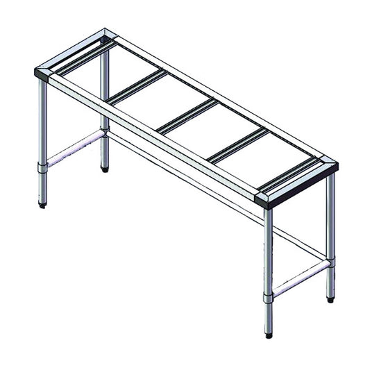 Stone Counter Base: S/S Legs with U Shape - 600mm Deep