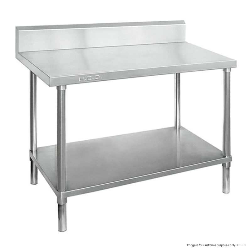Modular Systems Economic 304 Grade Stainless Steel Table with splashback