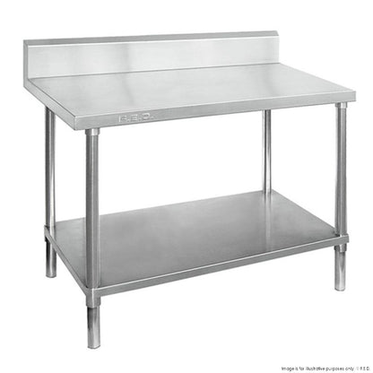 Modular Systems Economic 304 Grade Stainless Steel Table with splashback