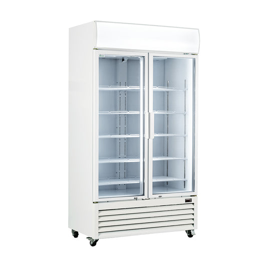 2NDs: Thermaster Colourbond Upright Beverage Fridge 2 Doors White - LG-1000P-NSW2012