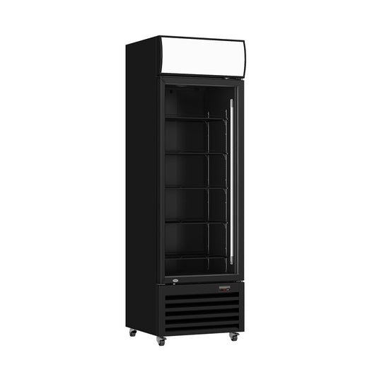 2NDs: Thermaster Single Glass Door Black Colourbond Upright Drink Fridge - LG-540BP-NSW2052