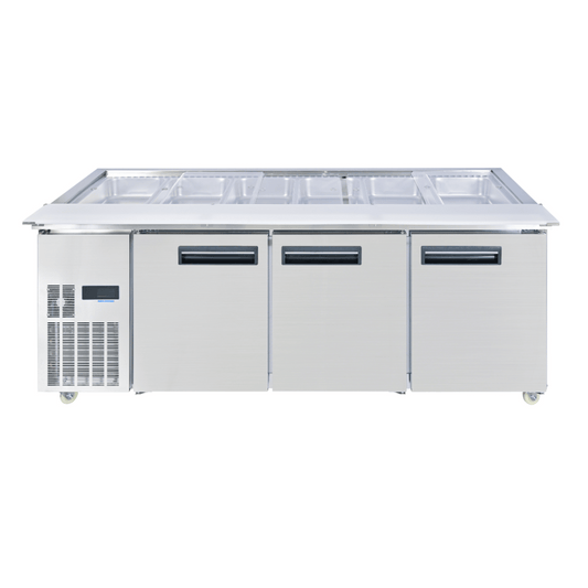 Two Door Cold Bench Salad Station 6x1/1 GN Pans PG210FA-XB