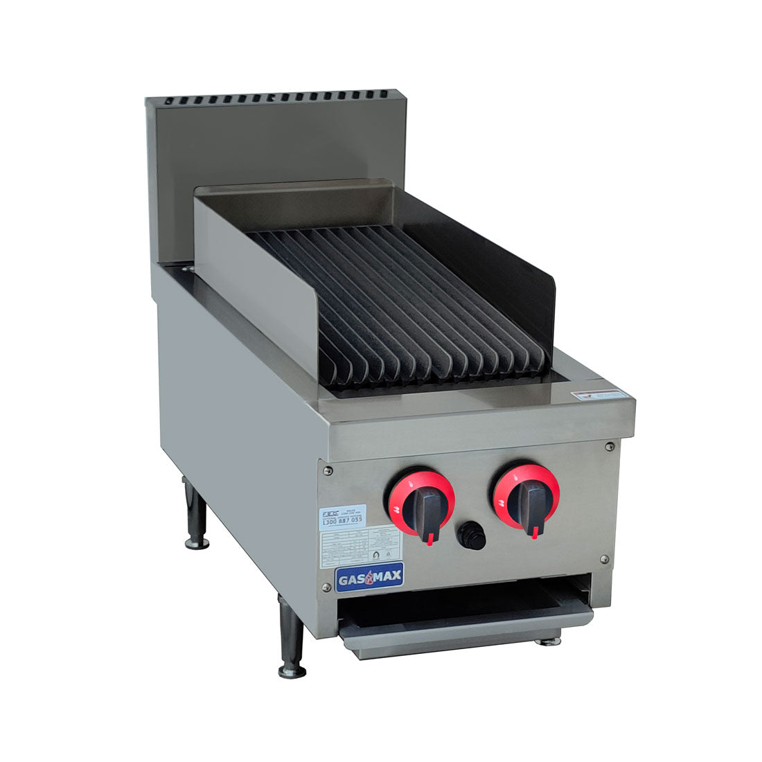Gasmax Natural Gas 2 Burner Char Grill Top - QR-14E FED