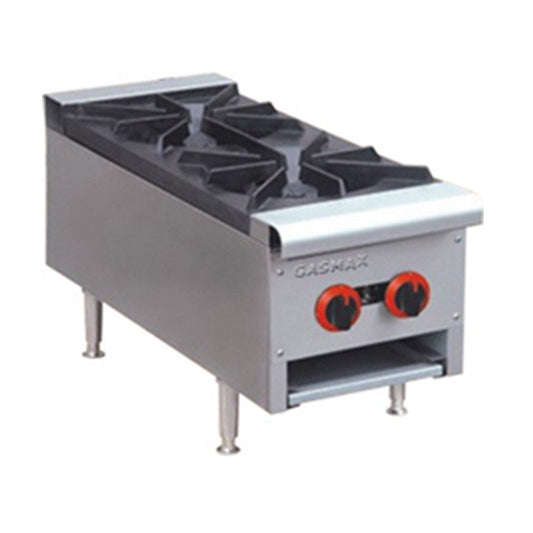 Ex-Showroom: Gasmax Heavy Duty Two LPG Gas Burners Hob with Flame Failure - RB-2LPG-VIC735