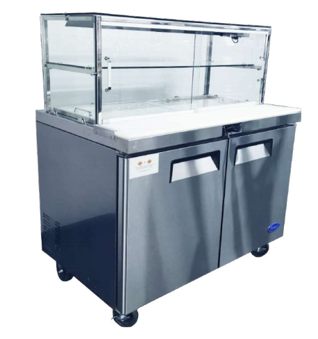 3 DOOR SANDWICH BAR WITH GLASS CANOPY 1846MM MSF8304G