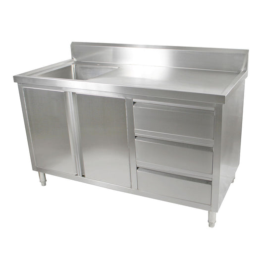SC-6-1500L-H Cabinet with Left Sink FED