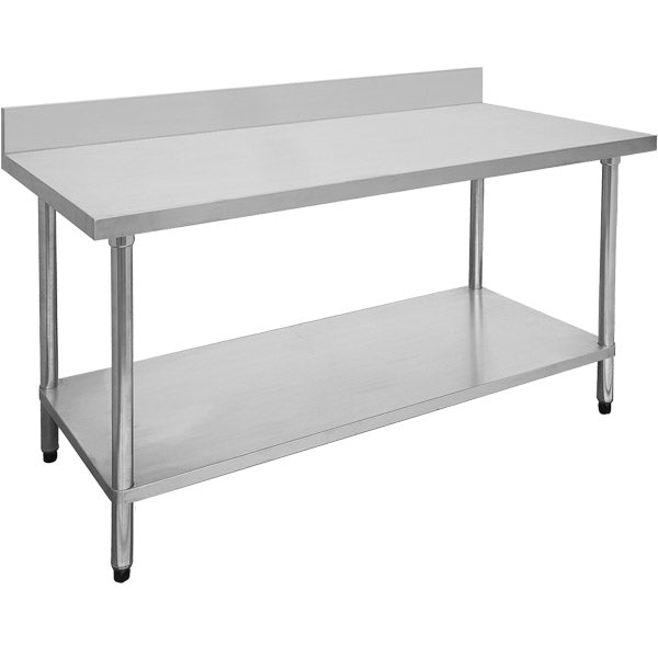 Economic 304 Grade Stainless Steel Table with splashback - 700mm deep FED