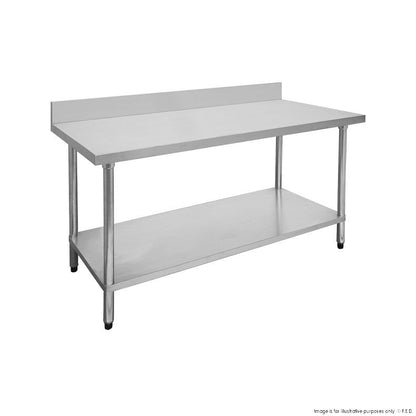 Modular Systems Economic 304 Grade Stainless Steel Table with splashback