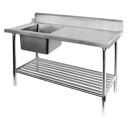 Left Inlet Single Sink Dishwasher Bench - SSBD7-1500L/A FED
