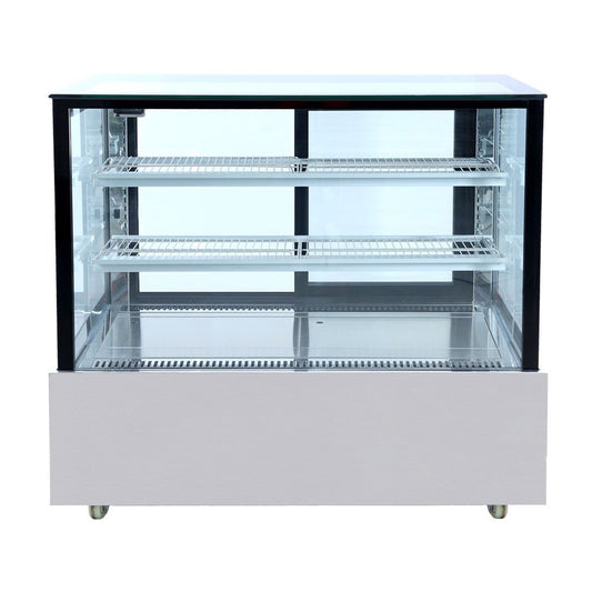 2NDs: Bonvue Black Trim Square Glass Cake Display 2 Shelves - SSU120-2XB-QLD234