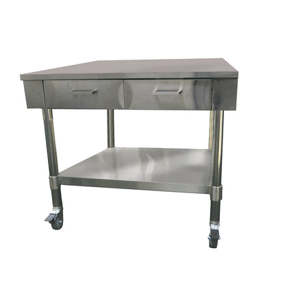 Work Bench with Drawers and Under Shelf - Wheels