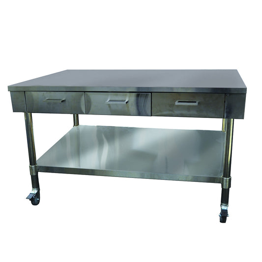 Work Bench with Drawers and Under Shelf - Heavy-Duty Industrial Utility Workbench