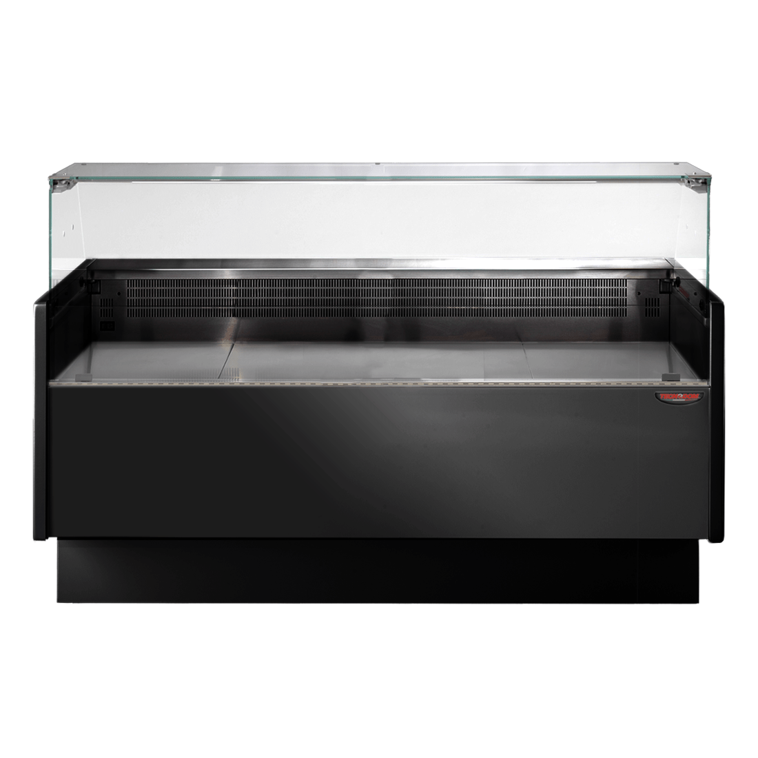 Tecnodom Serie MR9.5 Black 2480mm Wide Deli Display with Storage and Castors TDMR-0925B