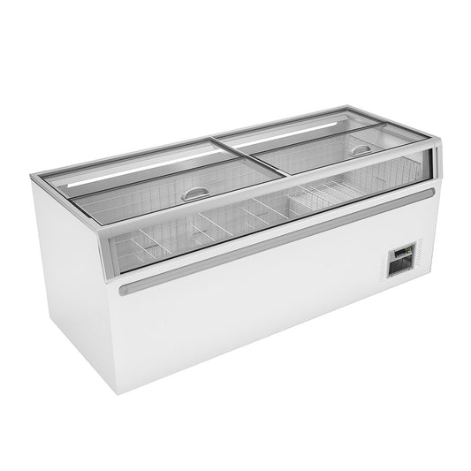 Supermarket Island Freezer with Glass Sliding Lids ZCD-L210G