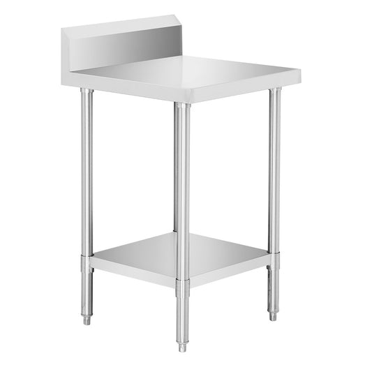 Premium 304 Grade Stainless Steel work bench with splashback 600 Deep