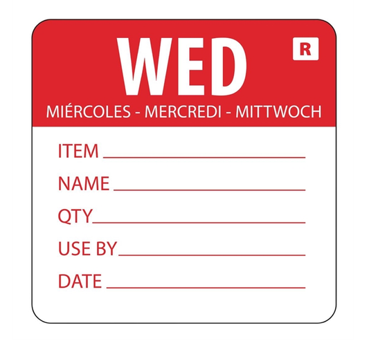 Vogue Removable Day Of The Week Label Wednesday