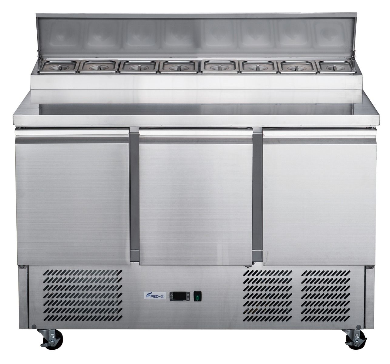 2NDs: FED-X Three Door Salad Prep Fridge - XGNS1300D-NSW2019