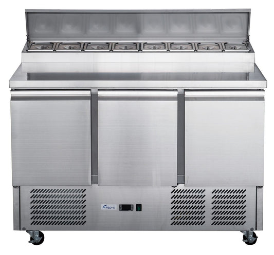 2NDs: FED-X Three Door Salad Prep Fridge - XGNS1300D-NSW2019