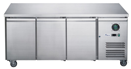 2NDs: FED-X S/S Three Door Bench Fridge - XUB6C18S3V-NSW1969