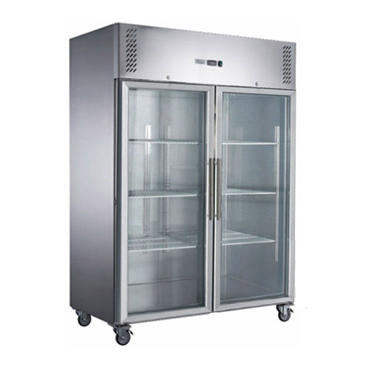 S/S Two Full Glass Door Upright Freezer - XURF1200G2V