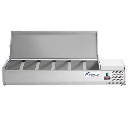FED-X Salad Bench with Stainless Steel Lid - XVRX1200/380S
