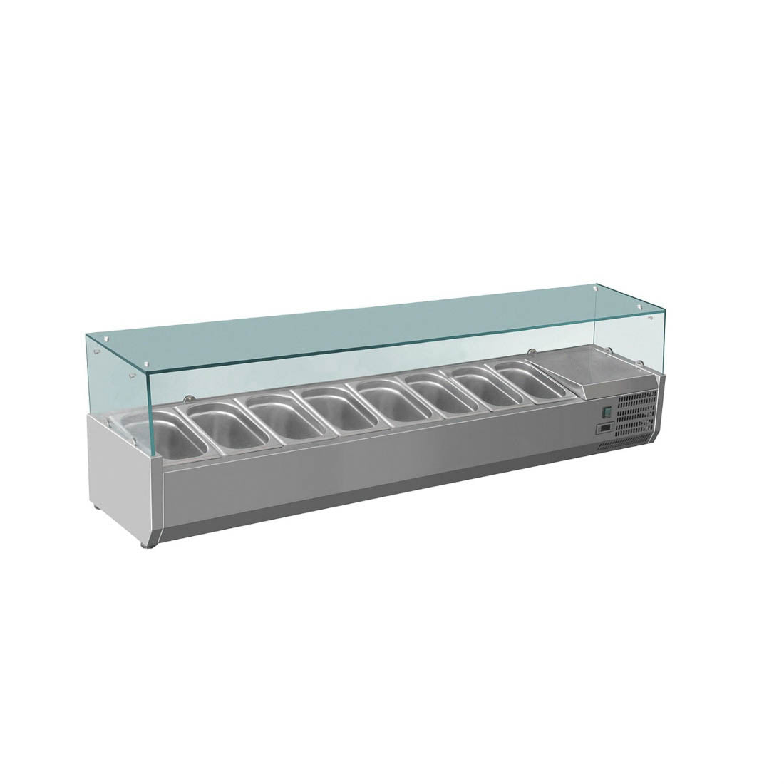 FED-X Flat Glass Salad Bench - XVRX1800/380 FED