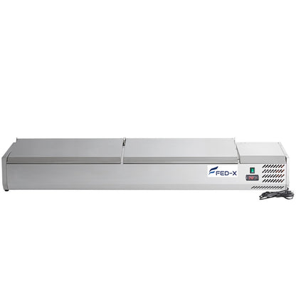 FED-X Salad Bench with Stainless Steel Lid - XVRX1200/380S